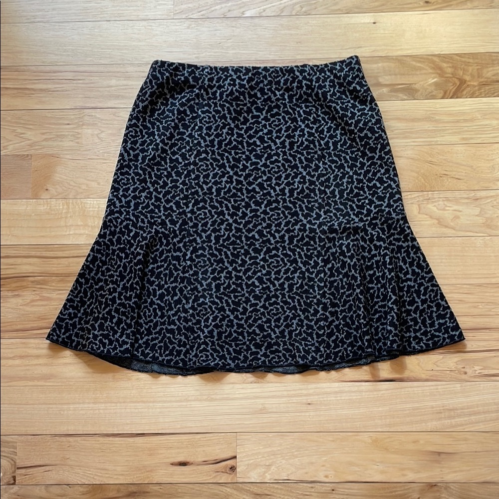 Elliott Lauren Elegant Black Patterned Skirt